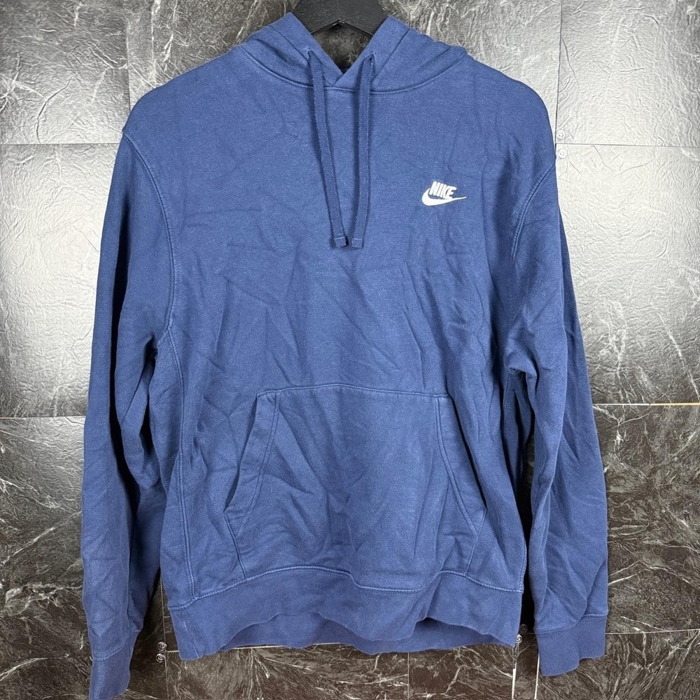 Nike Blue Fleece Retro Tech Sportswear Hoodie Medium